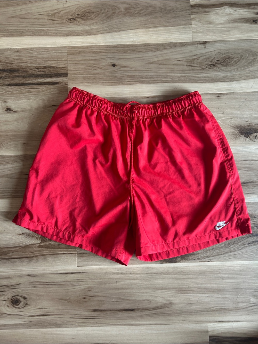 Nike Red Men's Athletic Shorts with Mesh Lining